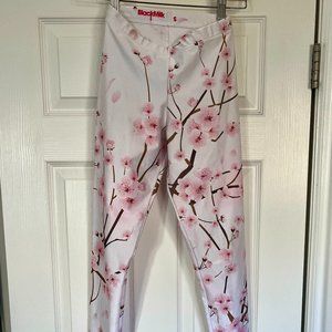 Blackmilk White Cherry Blossom leggings